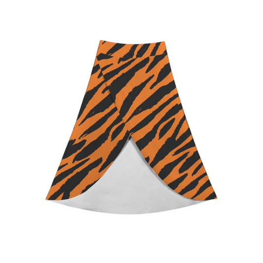 Tiger Print Crossover Midi Skort