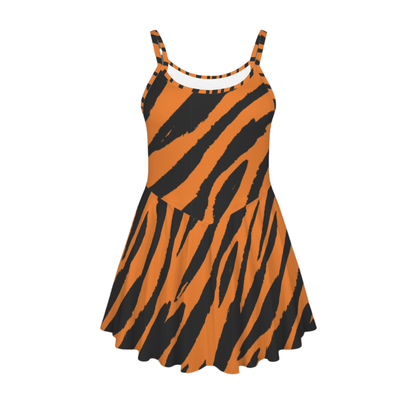Animal Print Pleat Skirt Active Dress