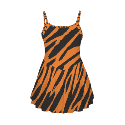 Animal Print Pleat Skirt Active Dress