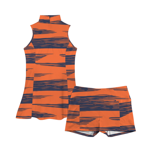 Bouncin' Tiger Collared Active Dress