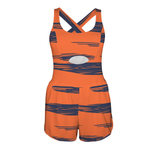 Bouncin' Tiger Cutout Cross Back Active Romper