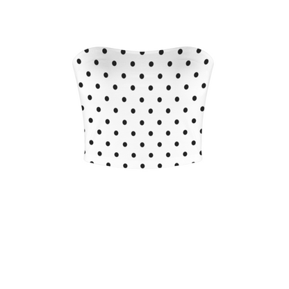 Minnie Dots Crop Tube Top