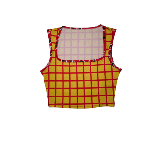 Sheriff Square Neck Crop Top