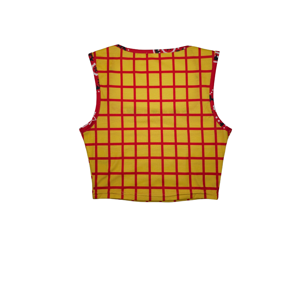 Sheriff Square Neck Crop Top