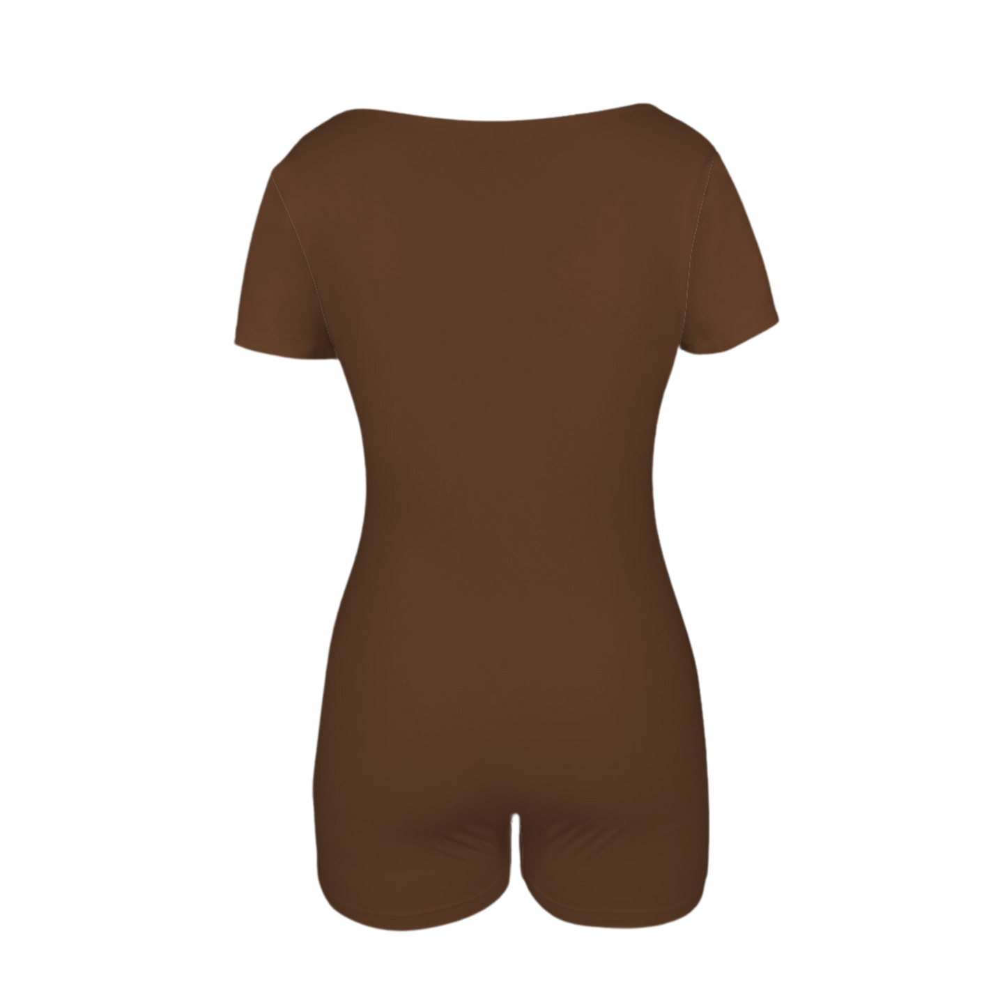 Wook-e Brown Onez Tee Active Romper