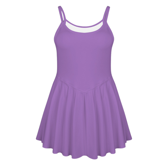 Wrong Potion Purple Pleat Skirt Active Dress