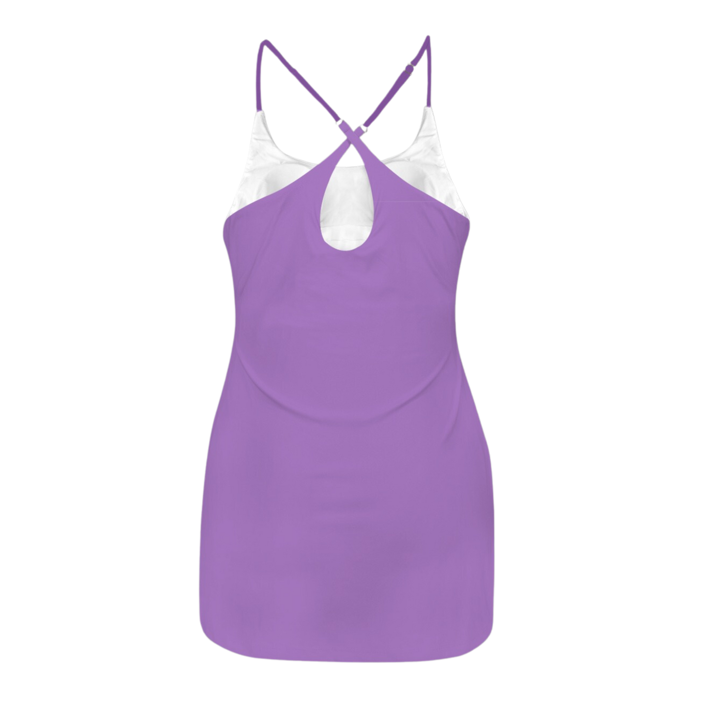 Wrong Potion Purple Criss Cross Back Active Dress