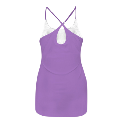 Wrong Potion Purple Criss Cross Back Active Dress