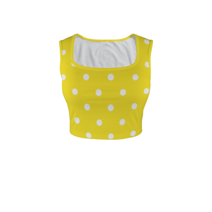 Minnie Dots Square Neck Crop Top